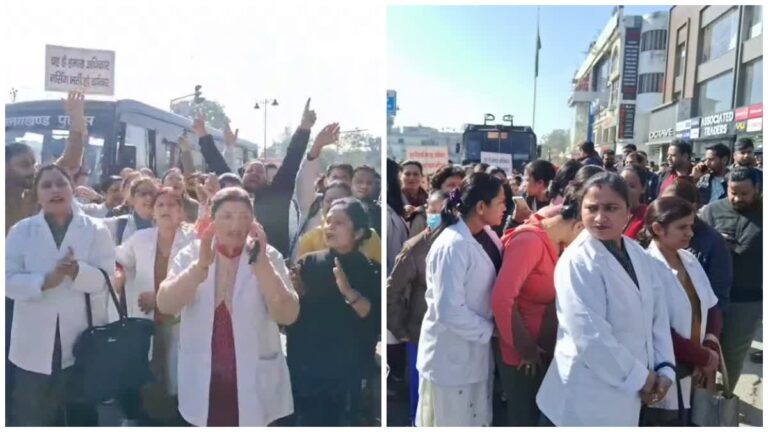 नर्सिंग बेरोजगारों का मुख्यमंत्री आवास कूच, महिला पुलिसकर्मी के नर्सिंग छात्र को थप्पड़ जड़ने से मचा घमासान